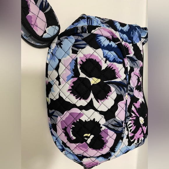 Vera Bradley Bucket Bag and AirPod Case in Plum Pansies EUC - Picture 5 of 6